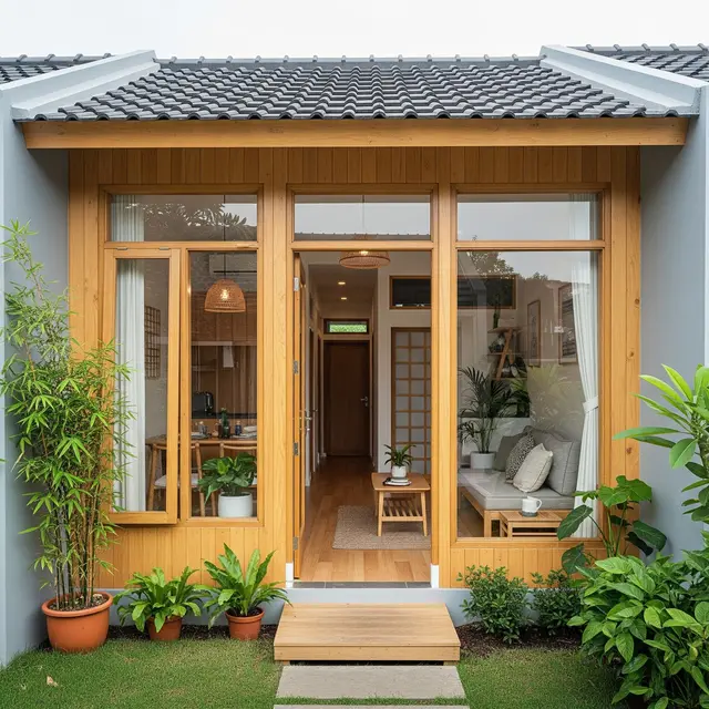 9 Desain Rumah 5x10 Kecil Sederhana dengan Gaya Japandi, Harmoni Minimalis