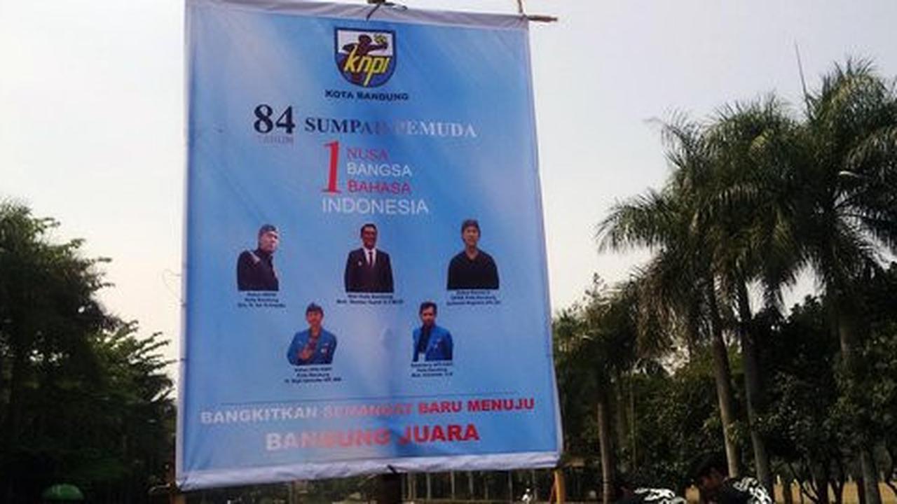 Ridwan Kamil kaget ada spanduk KNPI keliru peringatan Sumpah Pemuda