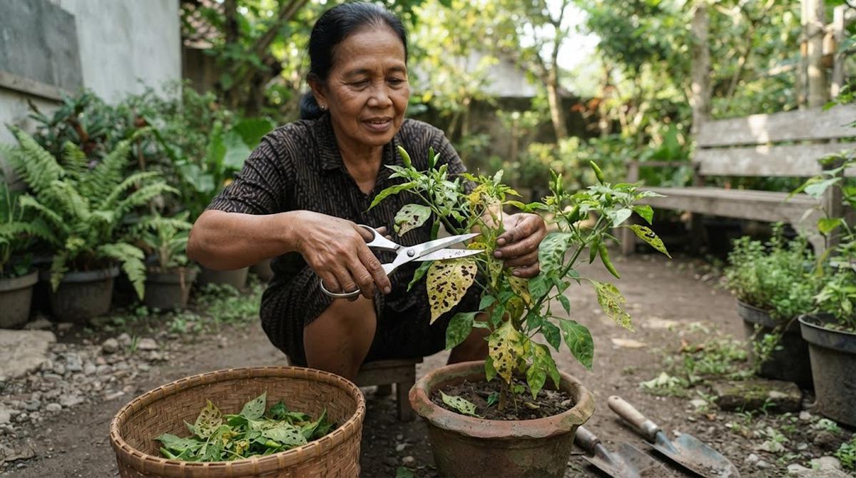 Pangkas Daun yang Terinfeksi Hama