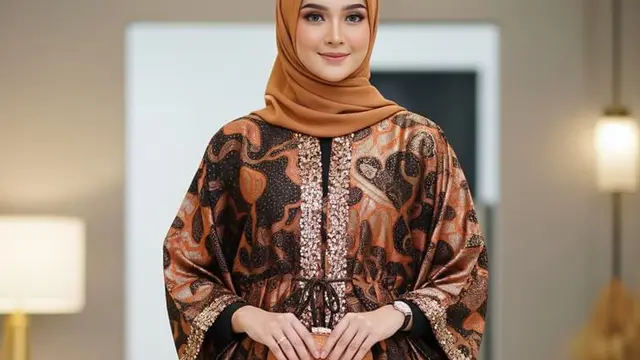 Model Gamis Batik Brokat Warna Pastel Lembut 2026