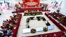 Suasana rapat pleno terbuka penghitungan suara nasional Pemilu 2024 yang digelar di gedung Komisi Pemilihan Umum (KPU) Republik Indonesia, Jakarta, Selasa (19/3/2024). (Liputan6.com/Angga Yuniar)