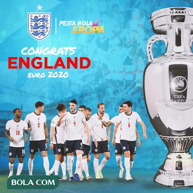 Piala Eropa - Euro 2020 Timnas Inggris Juara