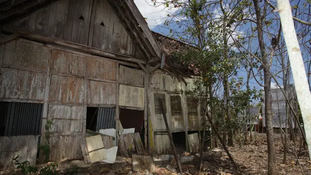 Rumah tua di tengah kebun Jati. (Foto: Liputan6.com/Hendro Ary Wibowo)