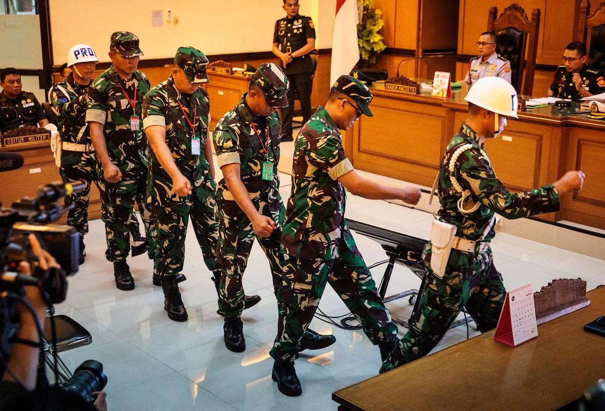 FOTO: Empat Prajurit Divonis Penjara dalam Kasus Penyiraman Air Keras terhadap Aktivis KontraS