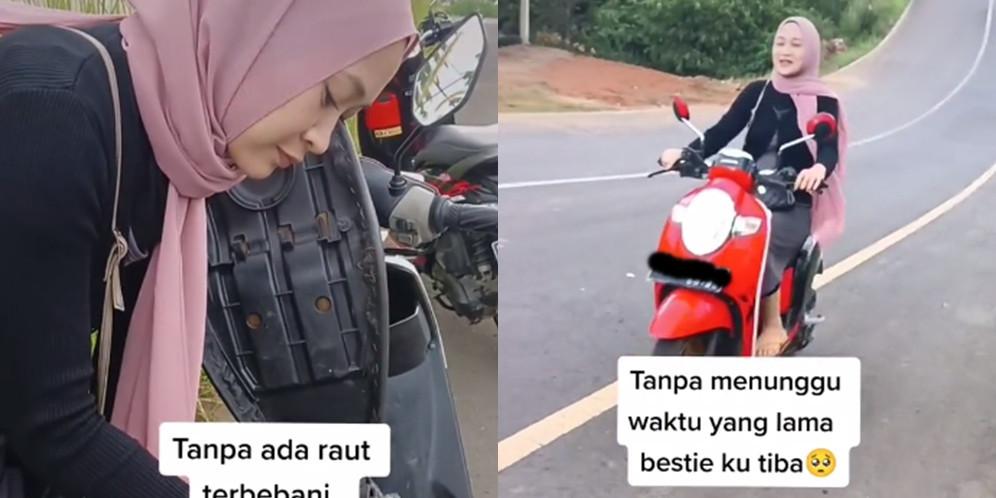 Bestie bawakan bensin (TikTok/@leogirls_30tahun)