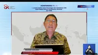 Kepala Eksekutif Pengawas Pasar Modal, Keuangan, Derivatif, dan Bursa Karbon (KE PMDK) Otoritas Jasa Keuangan (OJK) Inarno Djajadi, dalam konferensi pers RDKB OJK, ditulis Selasa (3/6/2025). (Tira/Liputan6.com)