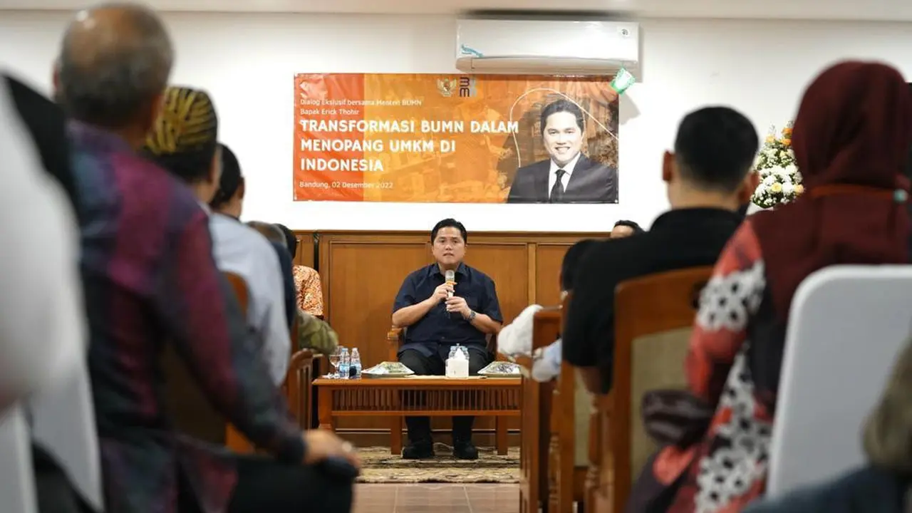 Menteri BUMN Erick Thohir saat bersilaturahmi dengan para tokoh Sunda
