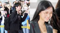 Gaya Jin BTS dan Hanni NewJeans di Bandara Saat Berangkat ke Milan untuk Hadiri Fashion Show Gucci