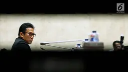 Direktur Penyidikan Komisi Pemberantasan Korupsi (KPK) Brigjen Pol Aris Budiman saat memenuhi panggilan Rapat Dengar pendapat bersama Pansus Hak Angke KPK, di Kompleks Parlemen, Senayan, Jakarta, Selasa (29/8). (Liputan6.com/Johan Tallo)