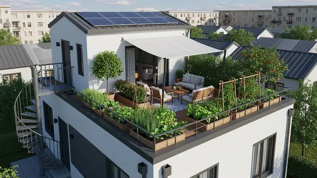 Ide Rumah Type 45 dengan Rooftop Santai Sederhana/Gemini AI