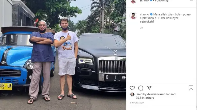 Raffi Ahmad - Rano Karno (Foto: Instagram/@si.rano)
