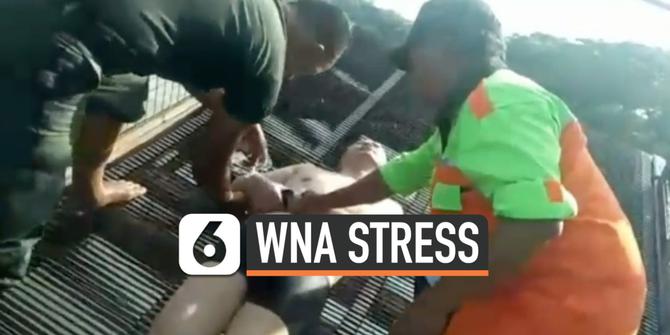 VIDEO: Stres, WNA Korea Berenang di Waduk Pluit