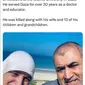 Dr. Omar Saleh Farwaneh (kanan), yang menjadi salah satu korban yang kehilangan seluruh anggota bersama istrinya yang bernama Umm Saleh Farwana (kiri), 3 anak, dan 10 cucunya akibat serangan udara yang diduga dilakukan oleh Israel. (dok. Tangkapan layar Instagram @khaledbeydoun/https://www.instagram.com/p/CzacqoagTBD/?igshid=empnN3Rxa2Z6Nm81/Farel Gerald)