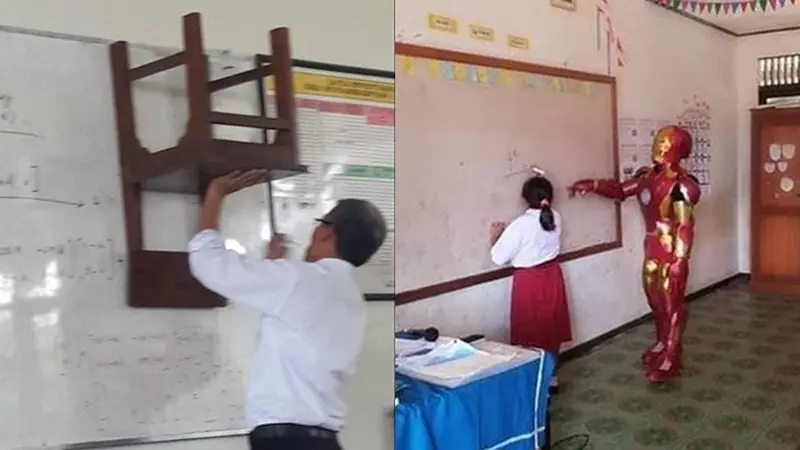 8 Potret Kocak Kelakuan Guru Waktu di Sekolah Ini Bikin Tepuk Jidat