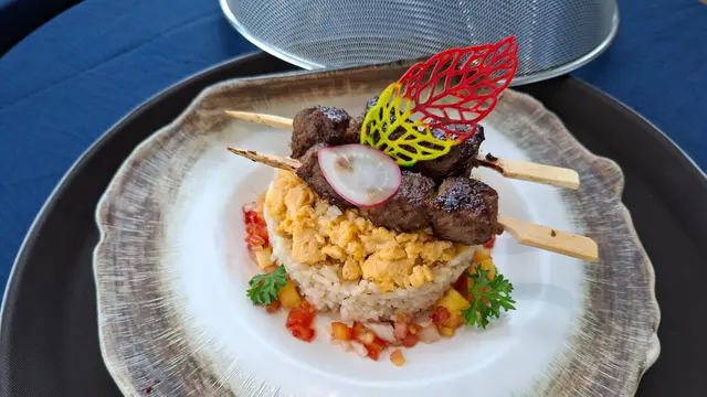 Sate Rempah Saikoro Salsa with Cajun Butter Rice ala chef Esach finalis Master Chef Season 2 x Mandaya Royal Hospital Puri