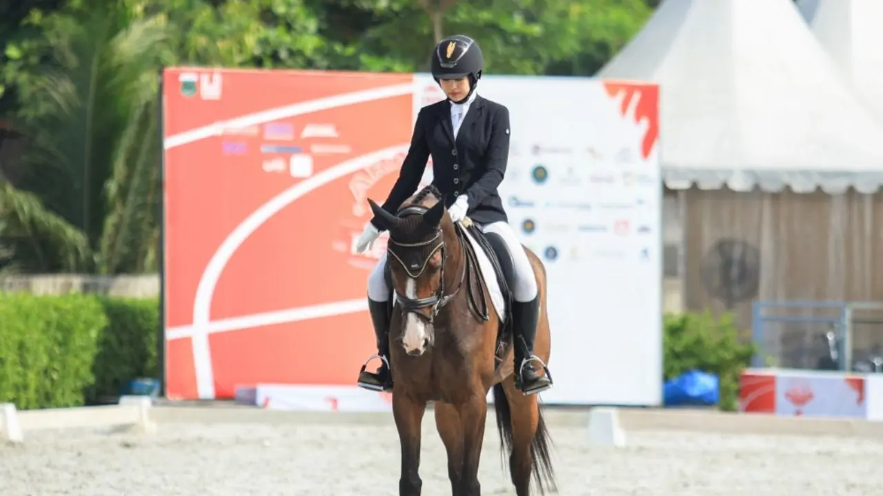 Nareswari Shifa Kayana raih emas kategori dressage Aragon Merdeka Masters 2025