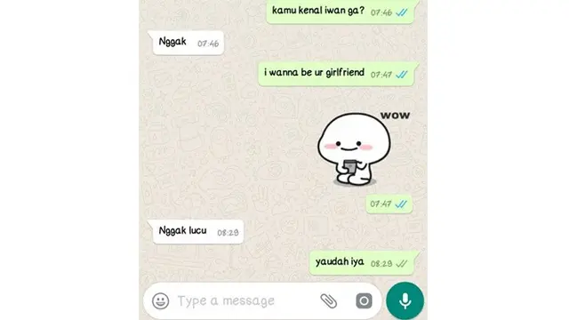 6 Chat Nembak Cewek Pakai Pelesetan Nama Iwan, Ada yang Jadian