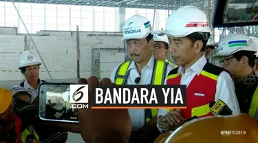 Presiden Joko Widodo pada Kamis (29/8/2019), meninjau perkembangan pembangunan Bandara Internasional Yogyakarta di Kabupaten Kulon Progo dalam kunjungan kerjanya ke Provinsi Daerah Istimewa Yogyakarta (DIY).