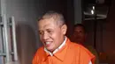 Bupati Bener Meriah periode 2012-2017 Ruslan Abdul Gani usai menjalani pemeriksaan KPK, Jakarta, Rabu (16/3/2016). Ruslan diduga terlibat korupsi proyek pembangunan dermaga Sabang 2011 (Liputan6.com/Helmi Afandi)