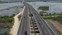 Tol Semarang-Demak memiliki panjang 26,40 km yang dibangun dalam 2 seksi melalui skema Kerja Sama Badan Usaha dengan Pemerintah (KPBU). (Dok Kementerian PUPR)