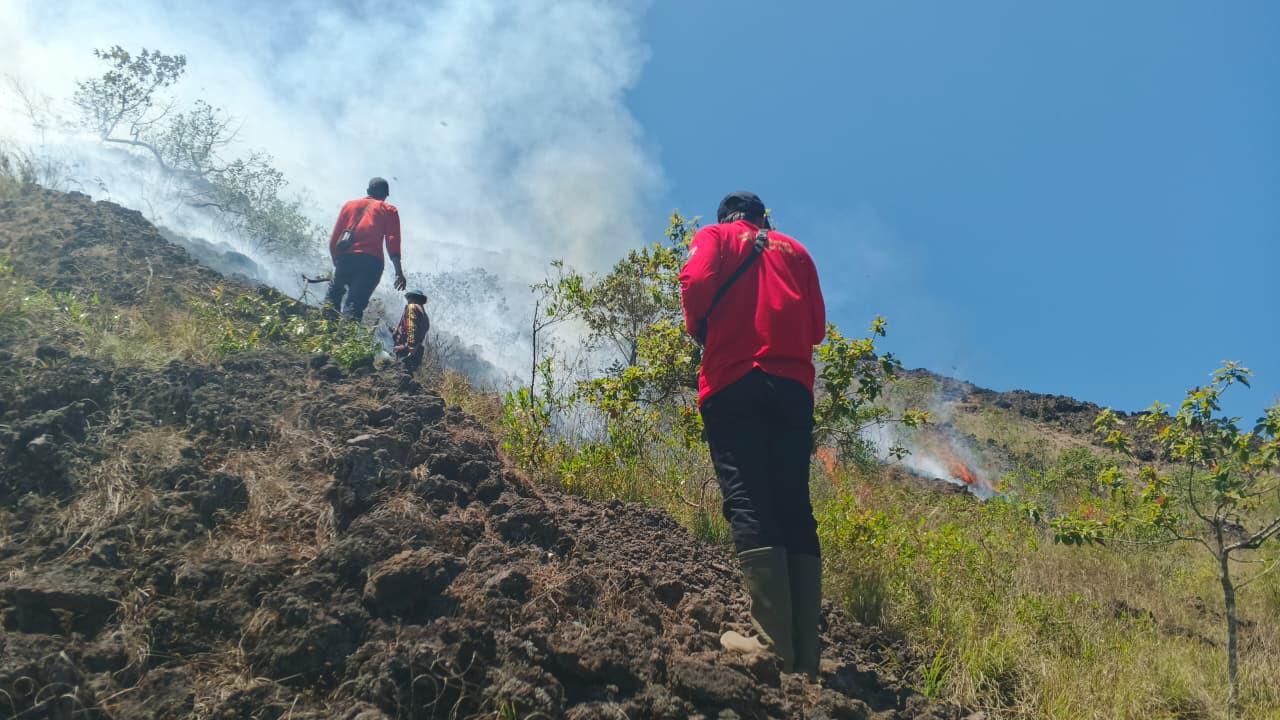 Kebakaran Lereng Gunung Batur Hanguskan 9,8 Hektare Lahan