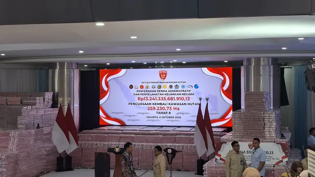 Penampakan Tumpukan Rp 13,2 Triliun Diserahkan Satgas PKH ke Negara
