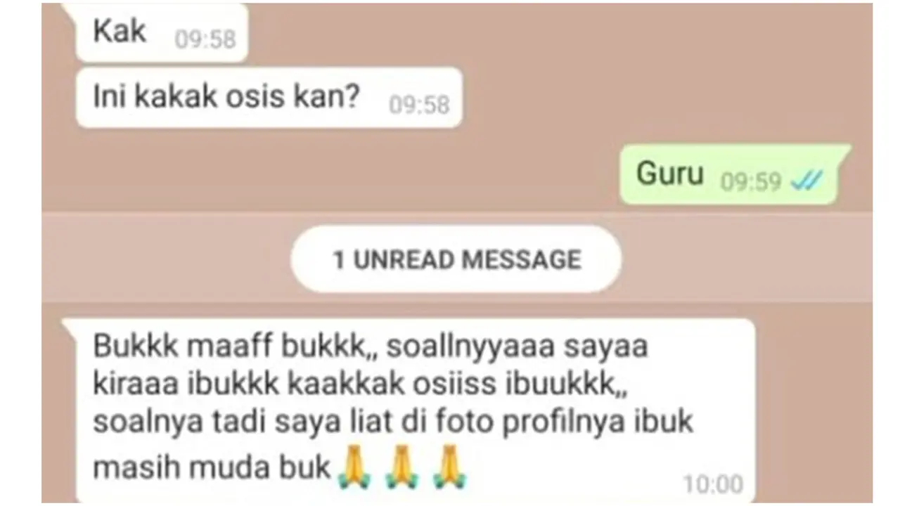 6 Salah Chat Murid ke Guru Ini Bikin Tepuk Jidat