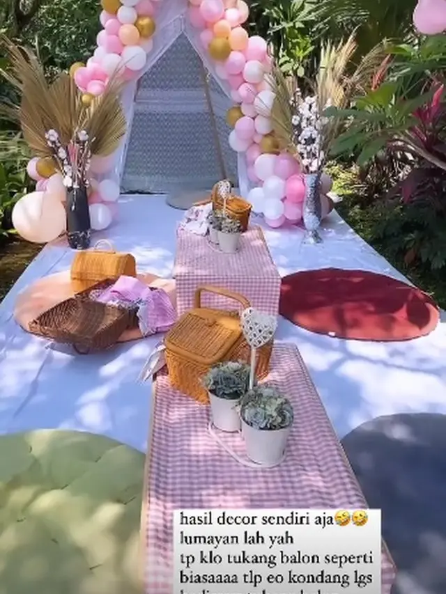 6 Momen Ulang Tahun Syahrini ke-39, Digelar Ala Garden Party yang Estetik