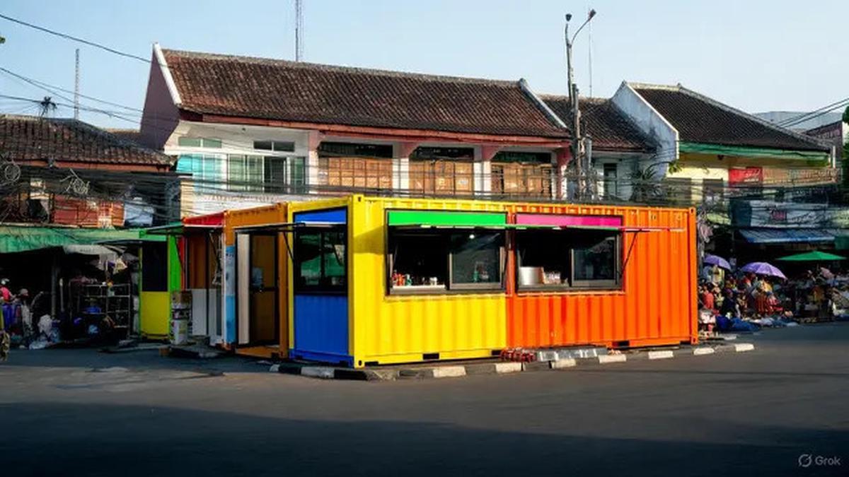 8 Desain Warung Jualan Kontainer dari Baja Ringan, Tampilannya Estetik Modern