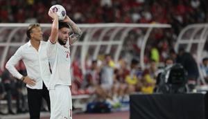 Aksi Calvin Verdonk pada laga Timnas Indonesia vs Arab Saudi di Kualifikasi Piala Dunia 2026 zona Asia (c) Abdul Aziz