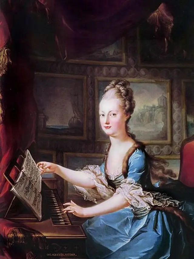 Archduchess Maria Antonia at the Spinet