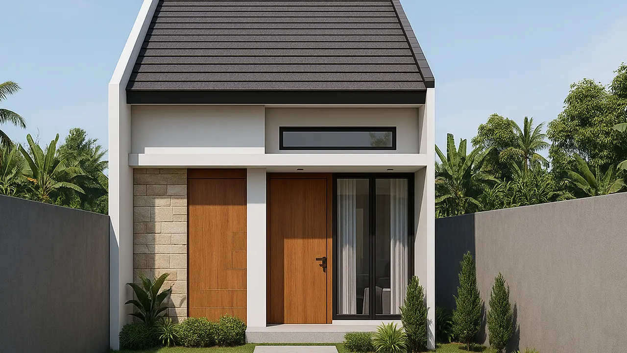 Gambar Rumah Minimalis Modern 6 x12 di Lahan Sempit/Ilustrasi Gambar oleh AI