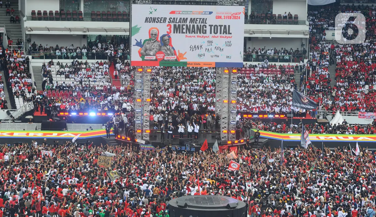 Kampanye akbar Ganjar-Mahfud bertajuk "Harapan Jutaan Rakyat dan Konser Salam Metal Menang Total". (merdeka.com/Arie Basuki)