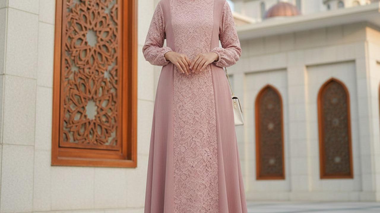 7 Model Gamis Crinkle Kombinasi Brokat Terbaru, Desain Elegan dan Kekinian