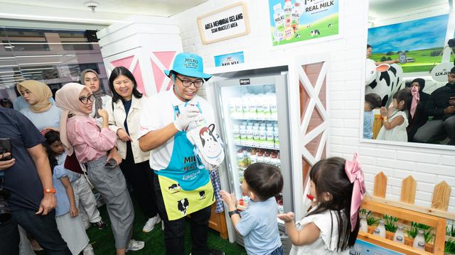 MILKU Milk Farm KidZania Jakarta mengajarkan anak penting nutrisi susu UHT. dok. MILKU