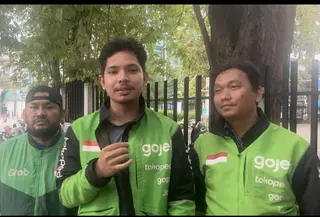 Peringatan Hari Buruh atau May Day 2026 membawa secercah harapan bagi para pengemudi ojol. (Liputan6.com/Muhammad Radityo Priyasmoro)