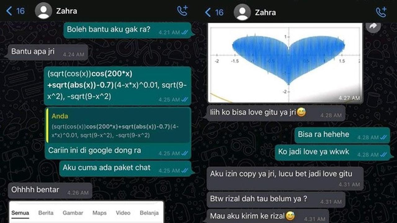 6 Chat Nyatakan Cinta Lewat Rumus Matematika Ini Bikin Senyum Sambil Mikir