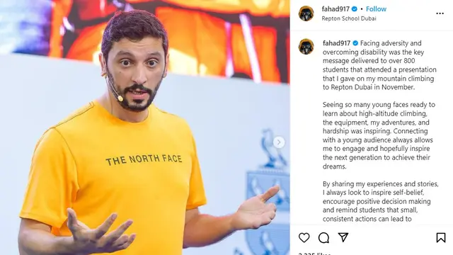 Fahad kehilangan empat jari tangan kiri serta ujung jari manis tangan kanan. (Foto: Tangkapan Layar Instagram @fahad917)