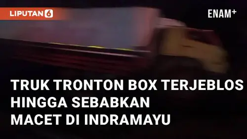 VIDEO: Viral Truk Tronton Box Terjeblos Hingga Sebabkan Macet di Indramayu