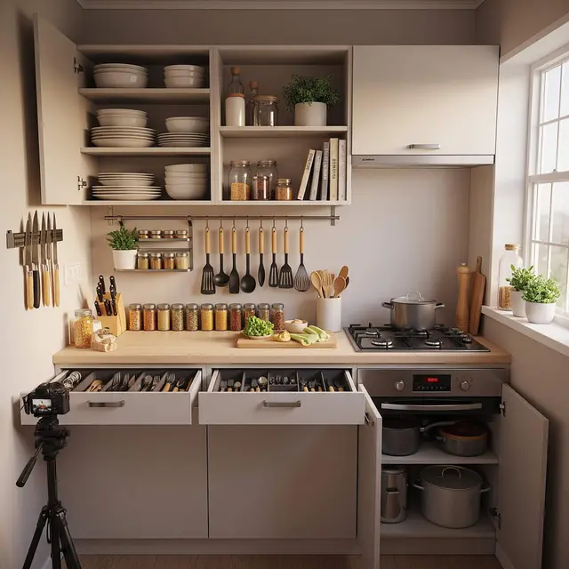 Dapur Kecil Sederhana Tapi Fotogenik untuk Konten Masak