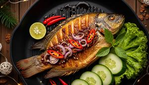 6 Resep Ikan Gurame Bakar Teflon yang Lezat dan Mudah, Cocok untuk Malam Tahun Baru (Foto: Gemini AI)