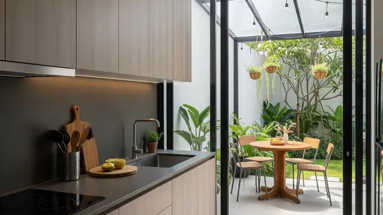 9 Model Dapur Terbuka 2x3 Meter Rumah Type 45 dengan Area Makan Ala Kafe Outdoor