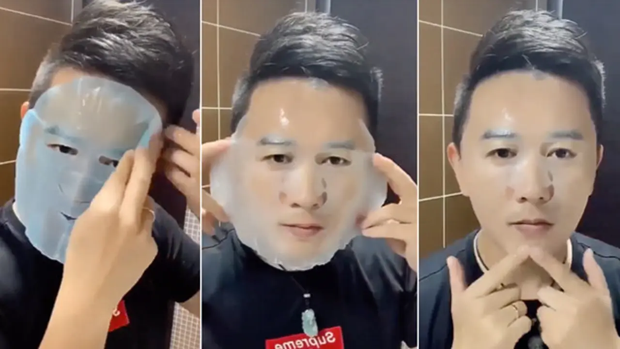 Viral Video Pria Pakai Masker Wajah dengan Sempurna, Warganet Takjub