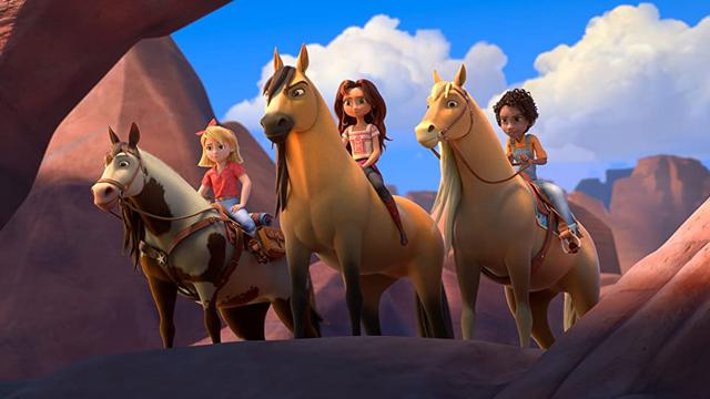 Prudence (Marsai Martin) dan Abigail (Mckenna Grace) dalam Spirit Untamed. (Foto: Dok. DreamWorks Animations/ IMDb)