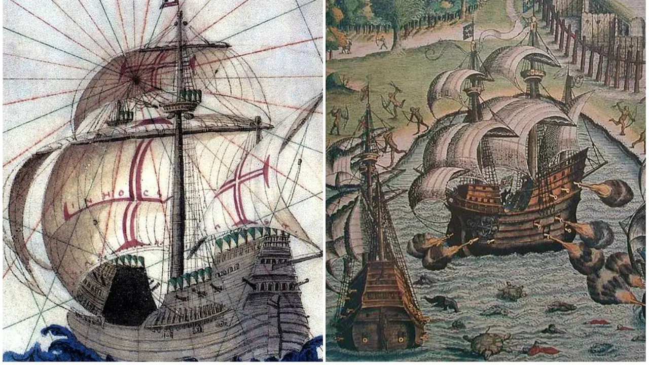 Pertempuran yang Mengawali Legenda Harta Karun Las Cinque Chagas (Wikipedia/Public Domain/Voyage au Brésil, Theodore Bry (1592))