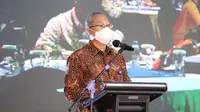 Dirjen Pembinaan Pelatihan dan Produktivitas Kemnaker, Budi Hartawan dalam acara Grand Launching SIPRONI di Bekasi, pada hari Kamis (3/12).