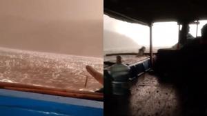 Detik-Detik Mencekam Nelayan Dihujani Batu Erupsi Anak Krakatau
