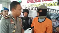 Pembacok istri dan anak di Ciledug ditangkap polisi. (Liputan6.com/Pramitha Tristiawati)