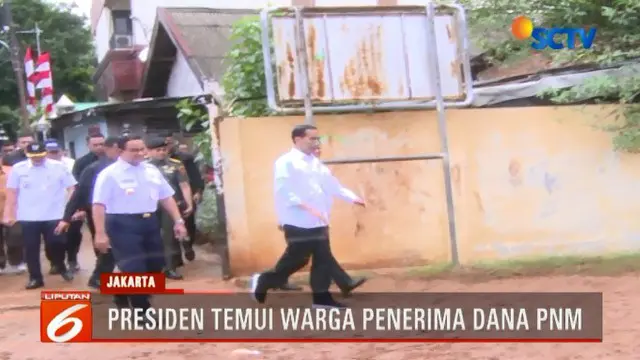 Jokowi Temui Warga Penerima Dana PNM di Tambora Jakbar