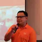 Daniel Tumiwa, CEO OLX dalam sesi presentasinya. (Liputan6.com/ Jeko Iqbal Reza)